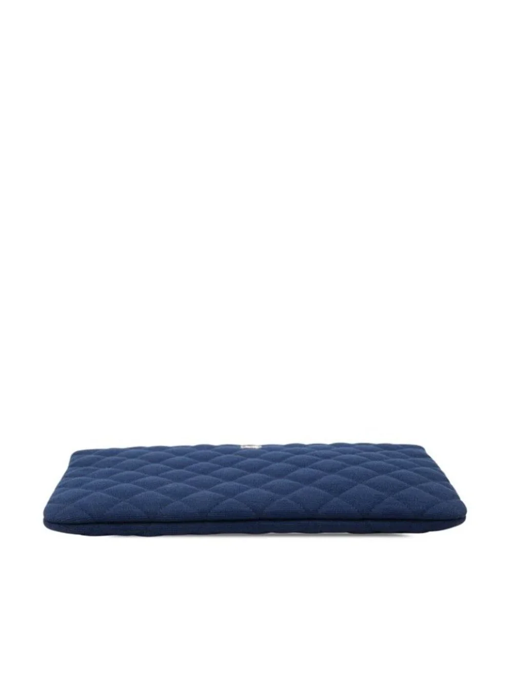 Chanel Quilted Clutch Navy Canvas